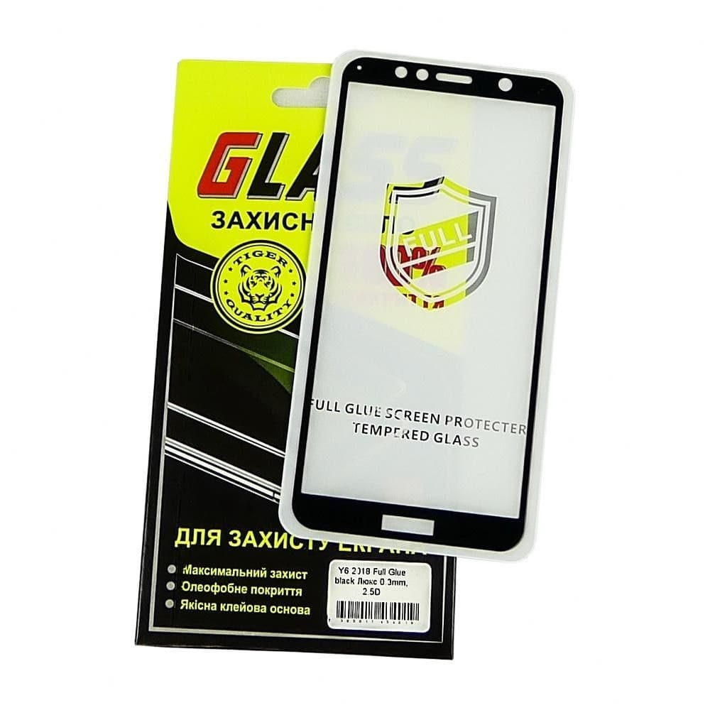 ������� ���� Huawei Y6 (2018), Y6 Prime (2018), �����, ����, 0.25 ��, 2.5D, iNobi, Full Glue, ���� �� ��� ��������, ������ � ������ | ���������� �������� ������