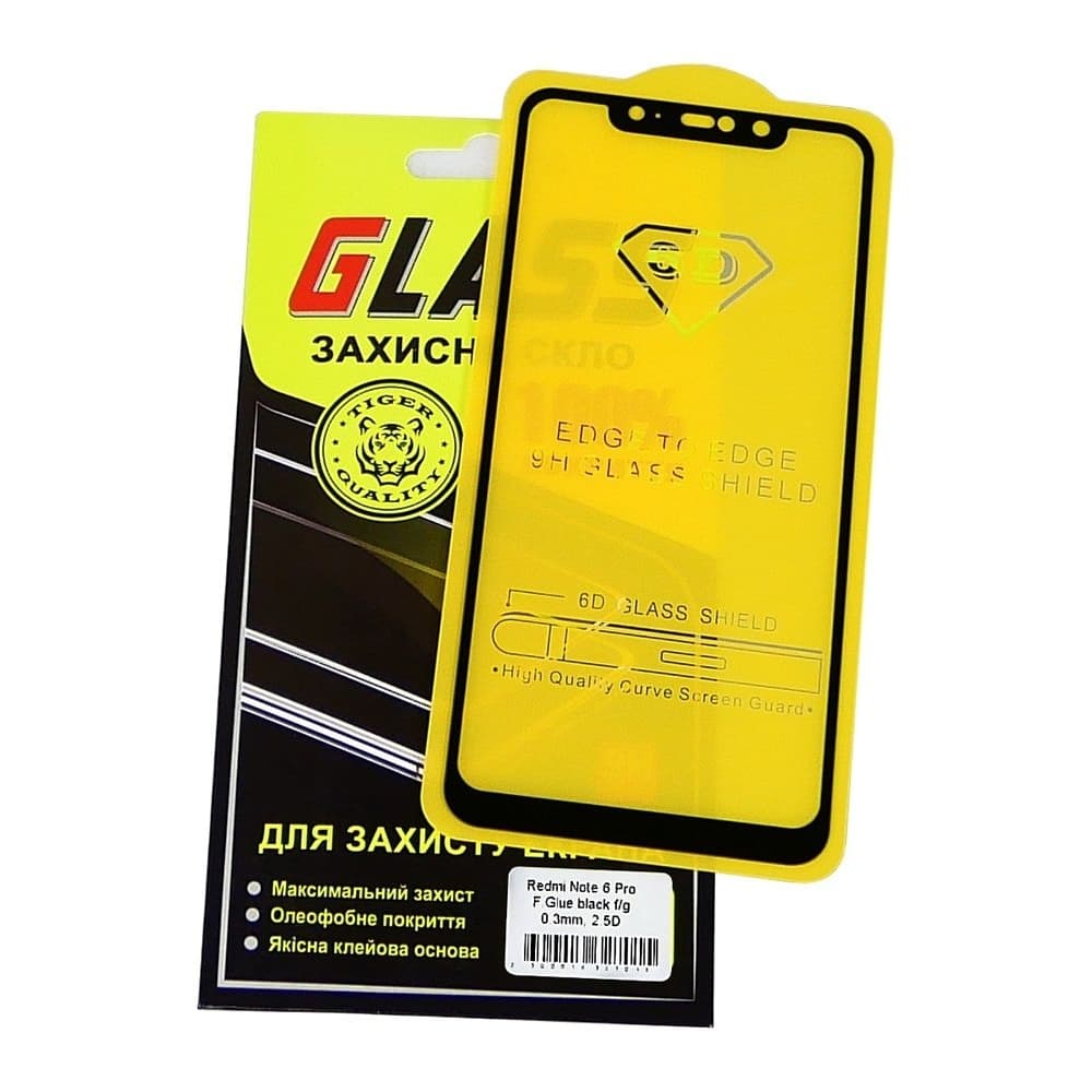 ������� ���� Xiaomi Redmi Note 6 Pro, M1806E7TG, M1806E7TH, M1806E7TI, �����, 0.3 ��, 2.5D, iNobi, Full Glue, ���� �� ��� ��������, ������ � ������ | ���������� �������� ������