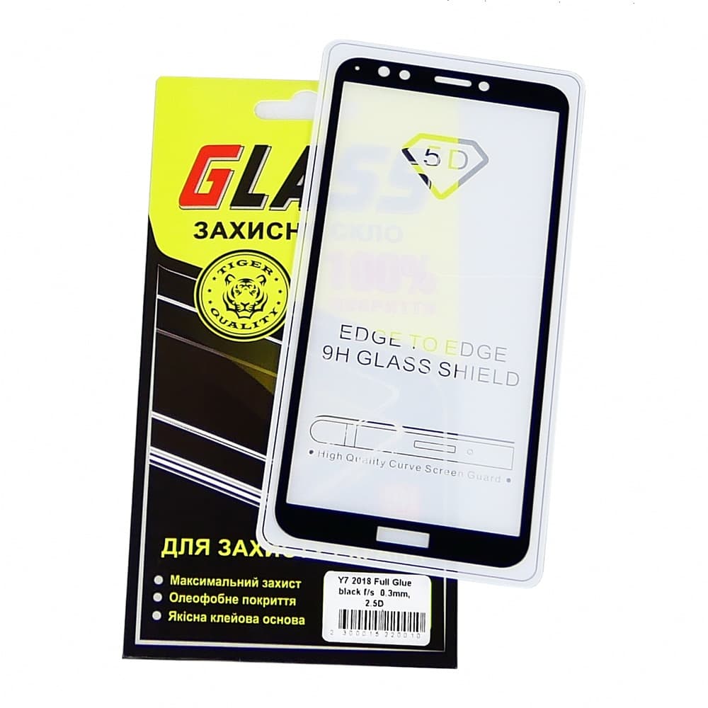 ������� ���� Huawei Y7 (2018), �����, 0.3 ��, 2.5D, iNobi, Full Glue, ���� �� ��� ��������, ������ � ������ | ���������� �������� ������