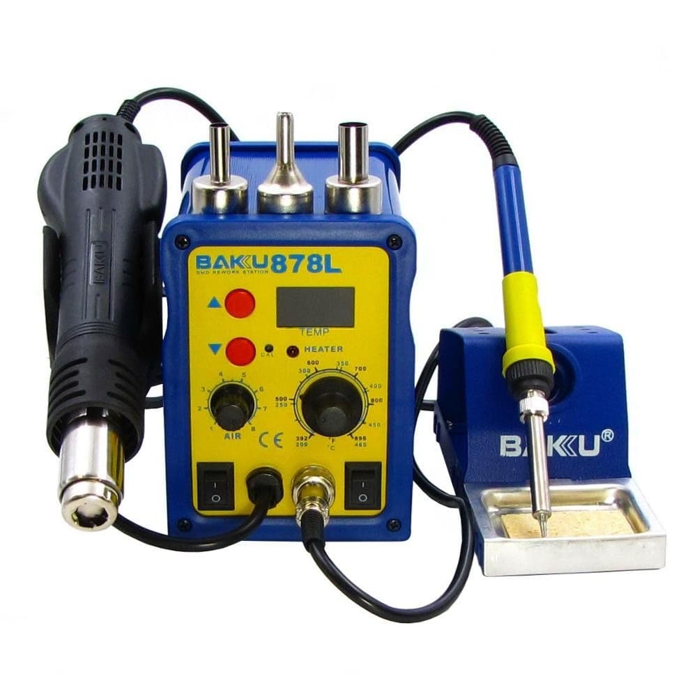 Паяльная станция Baku BK-878L, фен, паяльник, цифровая индикация | BK878L | гарантия 6 мес.