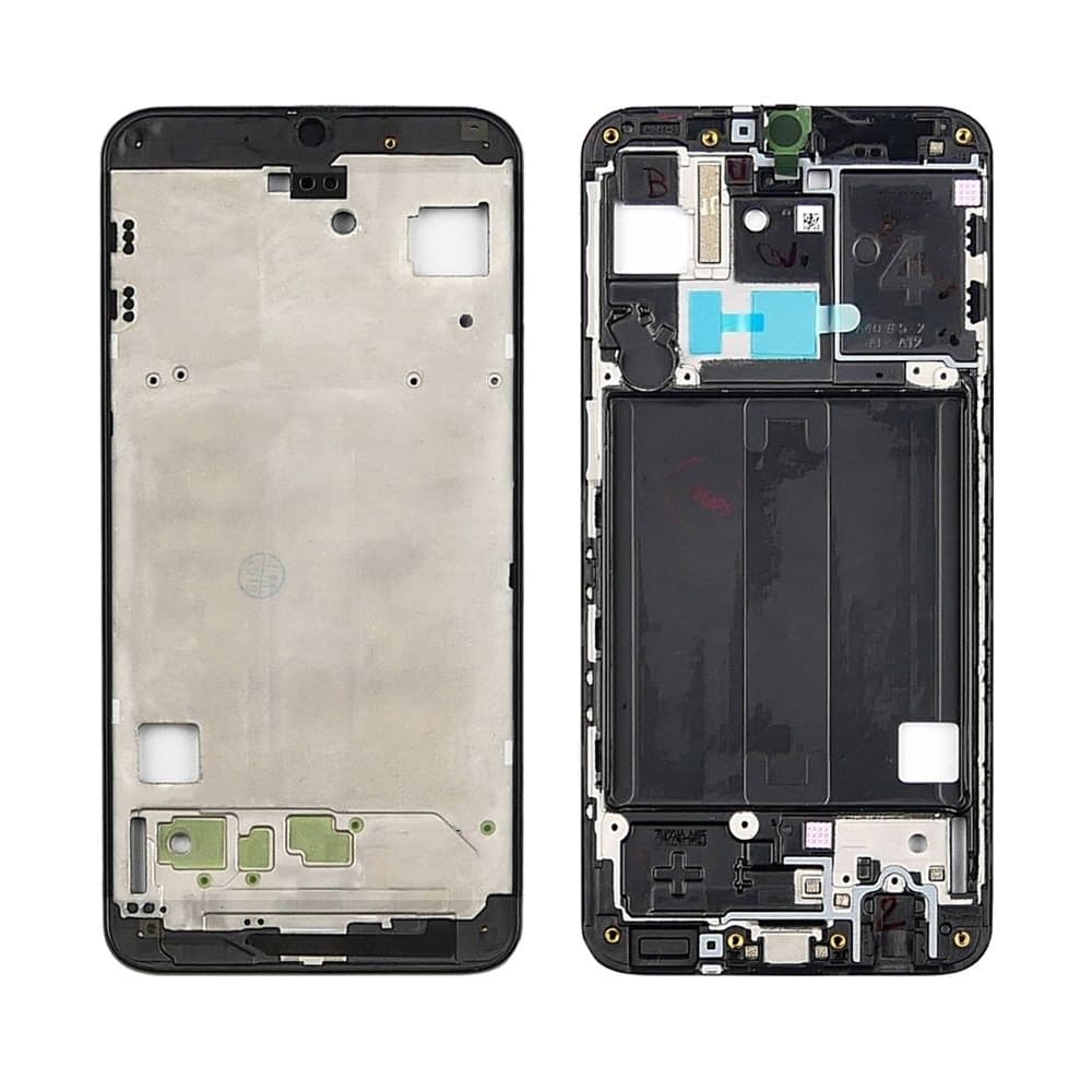 Рамка (основа) крепления дисплея Samsung SM-A405 Galaxy A40, черная, Original (PRC)