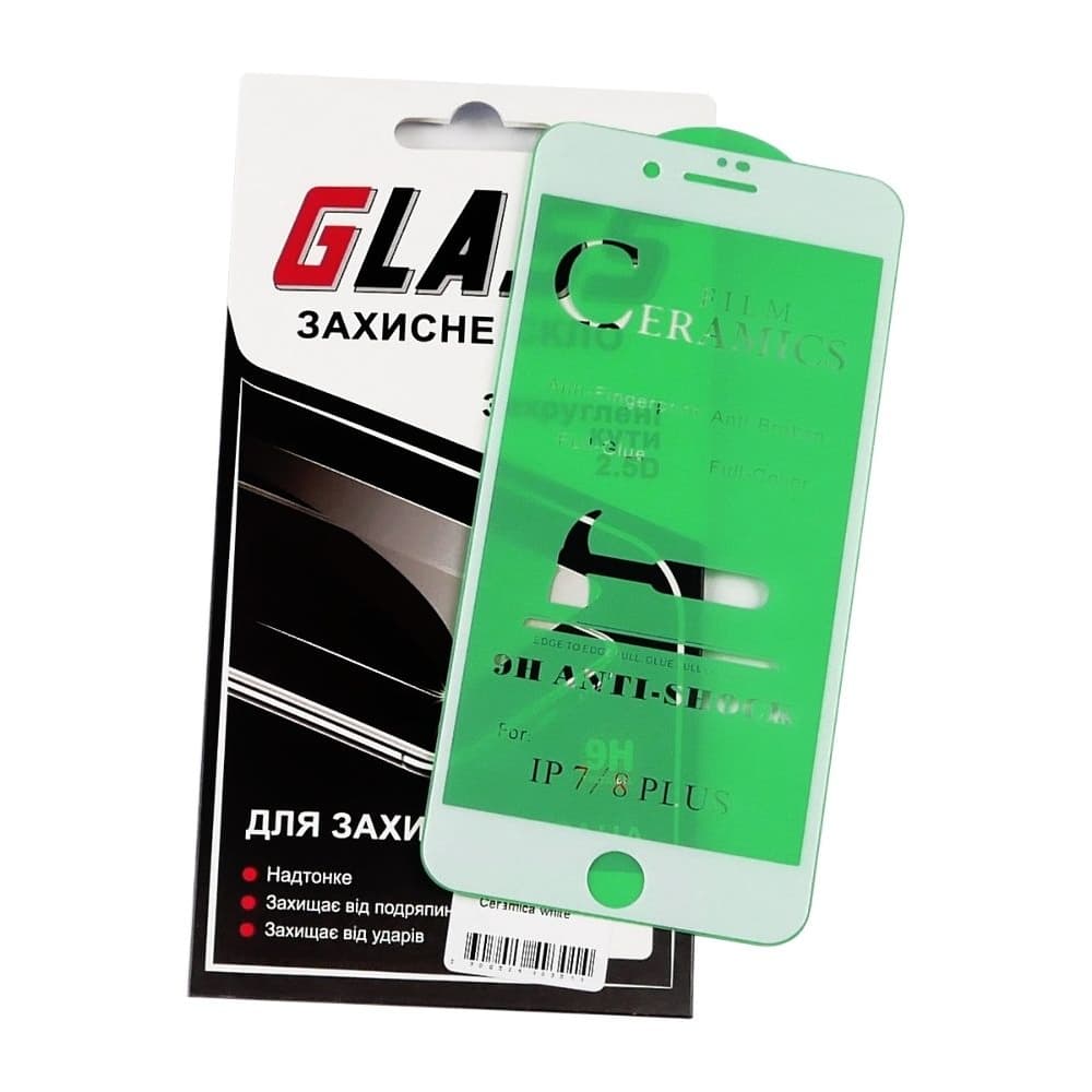 �������� ������ Apple iPhone 6 Plus, iPhone 7 Plus, iPhone 8 Plus, Full Glue (���� �� ���� ������� ������), Ceramics, �����