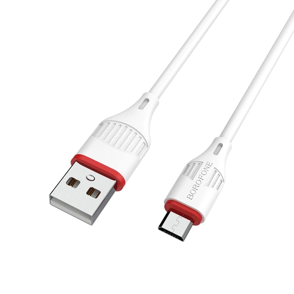 USB-кабель Borofone BX17, Micro-USB, 2.4 А, 100 см, білий