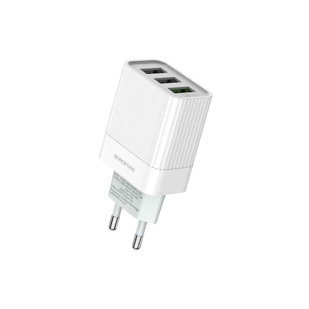 ������� �������� ���������� Borofone BA40A, 3 USB, Quick Charge 3.0, �����