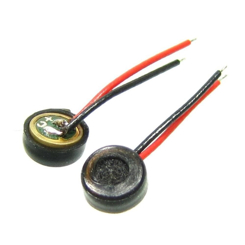 Микрофон универсальный, аналоговый, круглый, диаметр 4 мм, на проводах