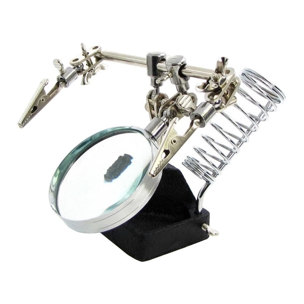 Тримач плат и паяльника MG16130 с лупой, d=65 мм, 5x | держатель