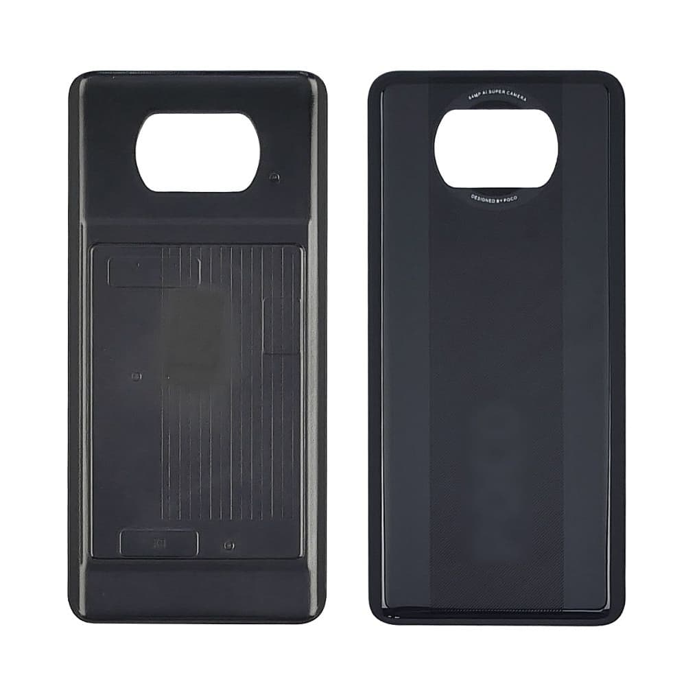 Задня кришка Xiaomi Poco X3 Pro, M2102J20SG, M2102J20SI, чорна, Phantom Black, Original (PRC) | корпус, задняя панель аккумулятора, АКБ, батареи