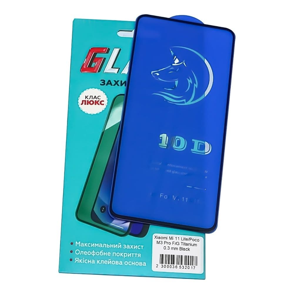 ������� ���� Xiaomi Mi 11 Lite, Poco M3 Pro, �����, ����, 0.3 ��, 2.5D, Titanium, iNobi, Full Glue, ���� �� ��� ��������, ������ � ������ | ���������� �������� ������