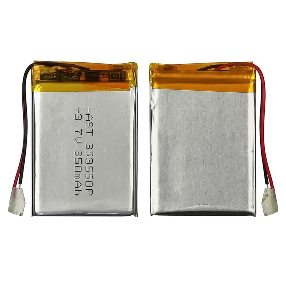 Акумулятор 353550P, універсальний, з контролером, 3.5 х 35 х 50 мм, 850 mAh | АКБ, батарея, аккумулятор