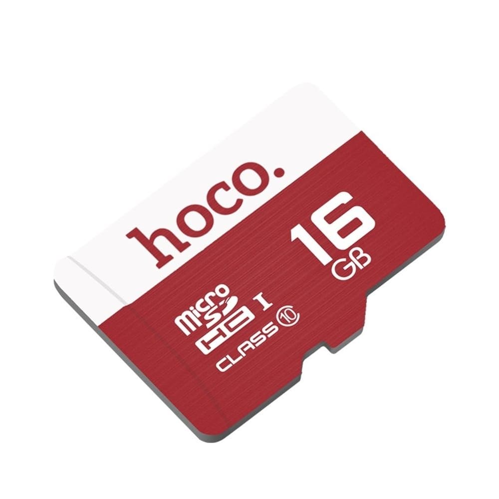 Карта памяти Hoco TF MicroSDHC, 16GB, high speed, красная