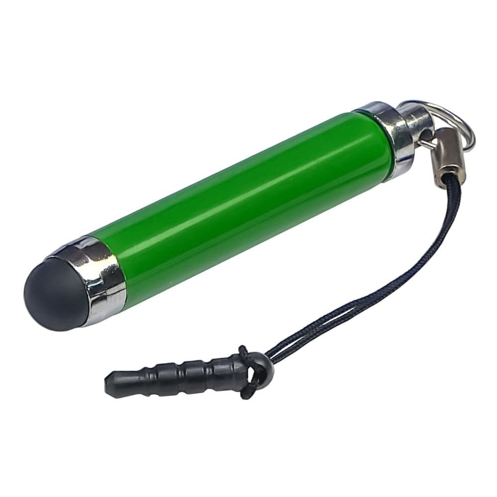 Стилус-брелок емкостный, выдвижной, зеленый