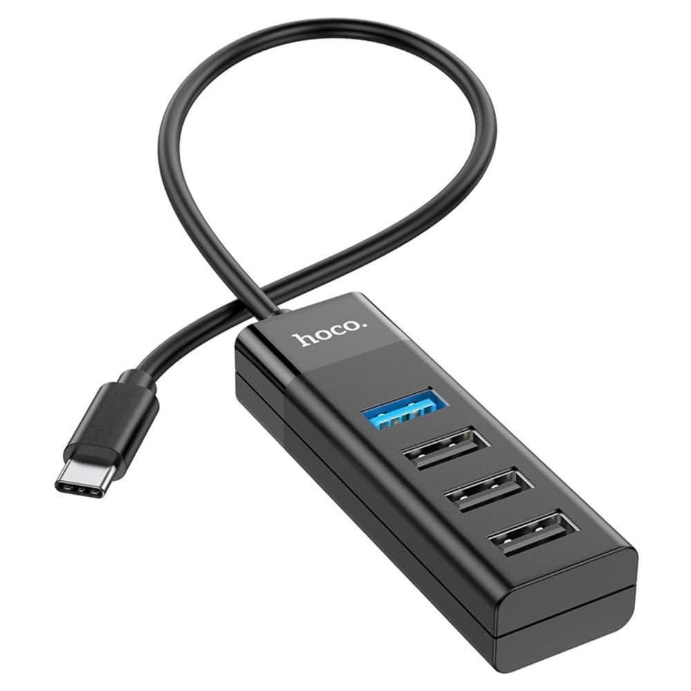 ������������� Hoco HB25, 4 � 1, Type-C �� USB 3.0 (F), 3 USB 2.0 (F), ������ | USB-���