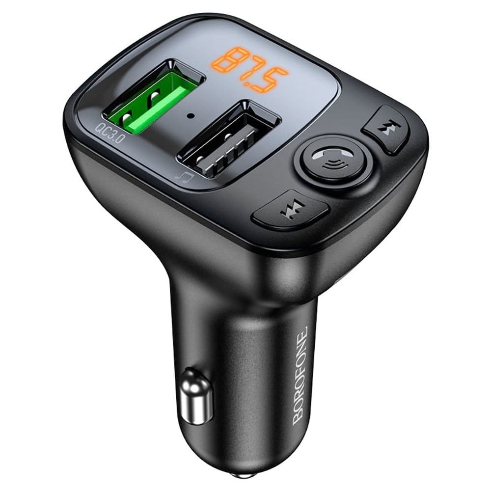 FM-����������� Borofone BC41, 2 USB, Quick Charge 3.0, ������ | FM-���������