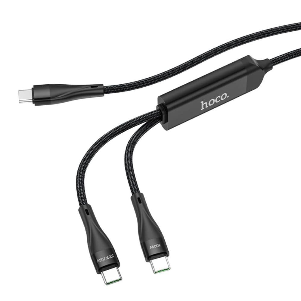 USB-������ Hoco U102, Type-C �� Type-C, 5.0 �, 120 ��, Power Delivery (100 ��), 2 � 1, ������