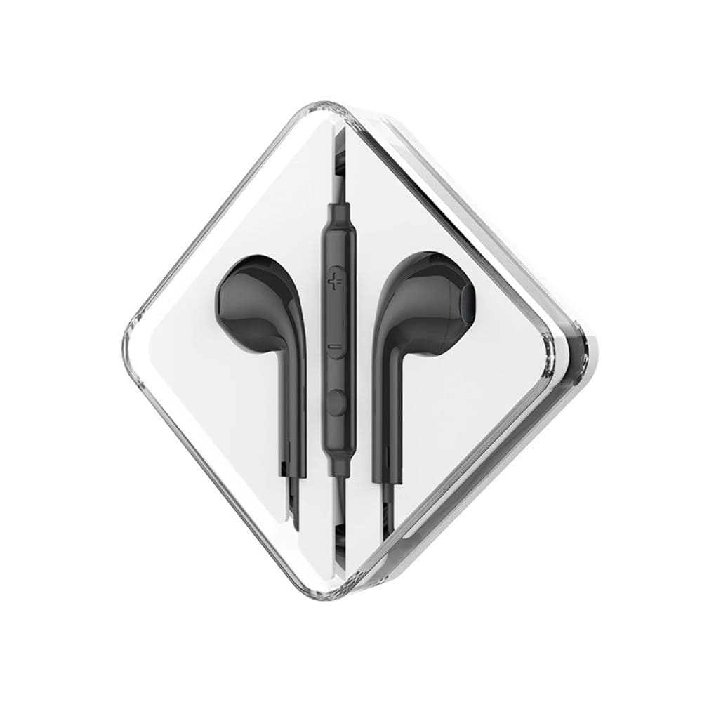 Наушники Hoco M55, проводные, вкладыши, с микрофоном, Jack 3.5, черные