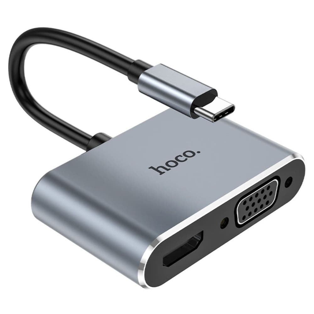 ������������� ��� Hoco HB29, 2 � 1, Type-C �� HDMI (F)/ VGA (F), 15 ��