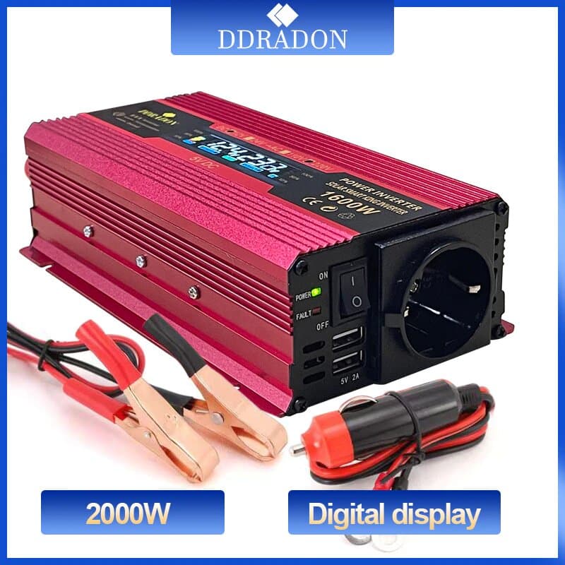 �������� Ddradon, 1600 ��, DC 12V - AC 220V, � ��������, 2 USB | ��������������� ����������