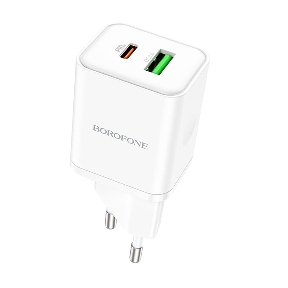 ������� �������� ���������� Borofone BN7, 1 USB, 1 USB Type-C, Quick Charge 3.0, Power Delivery (20 ��), �����