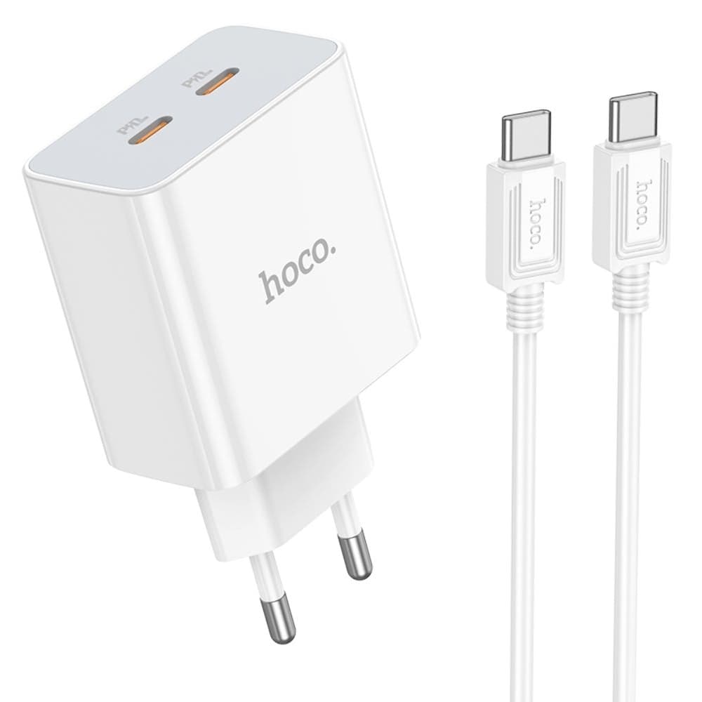 ������� �������� ���������� Hoco C108A, 2 USB Type-C, Power Delivery (35 ��), ������ Type-C �� Type-C, �����