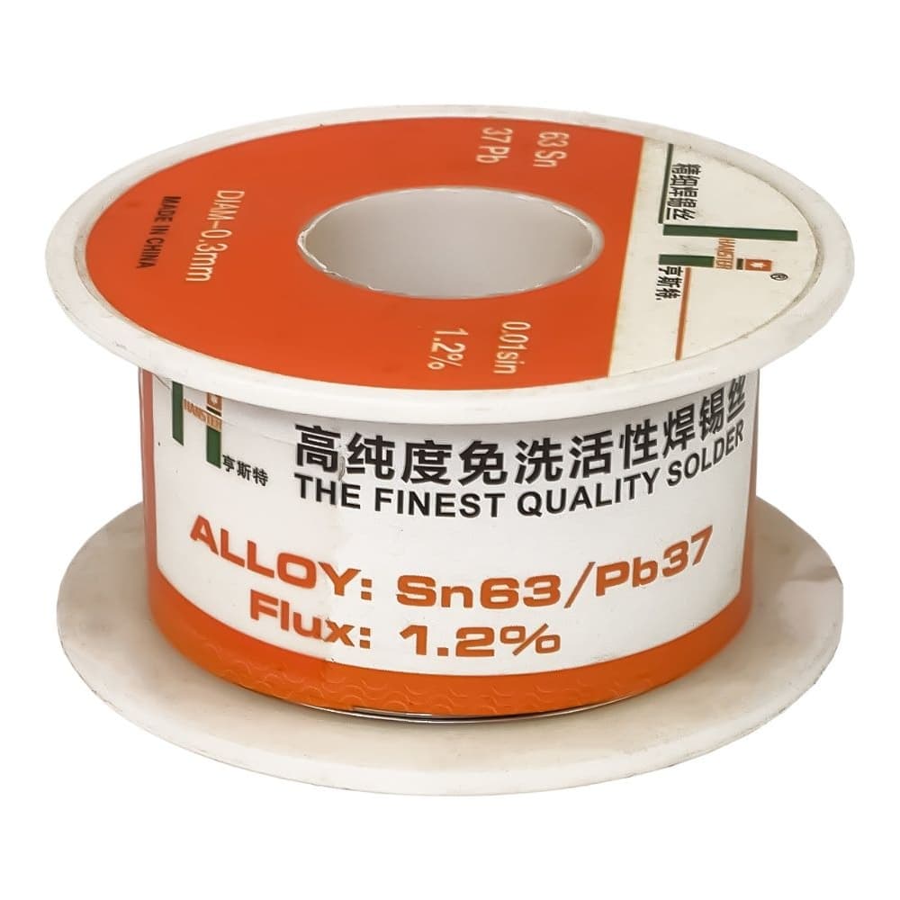 Припой Hanster HST 25, 0.3 мм, 40 г, Sn 63%, Pb 37%