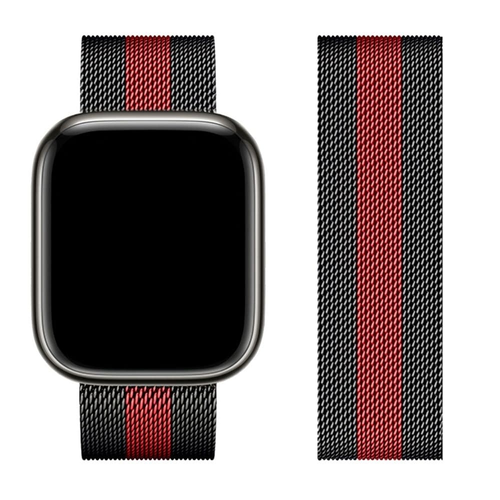 ������� ������������� Hoco iWatch WA03 milanese steel, 38, 40, 41 ��, Black and red