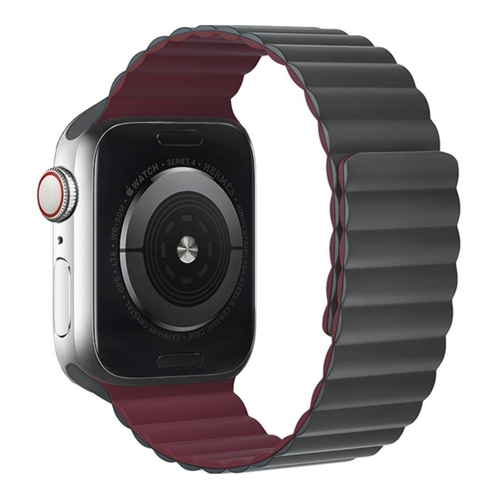 ������� ���������� Hoco iWatch WA07 magnetic, 38, 40, 41 ��, grey red wine | ������� �����������