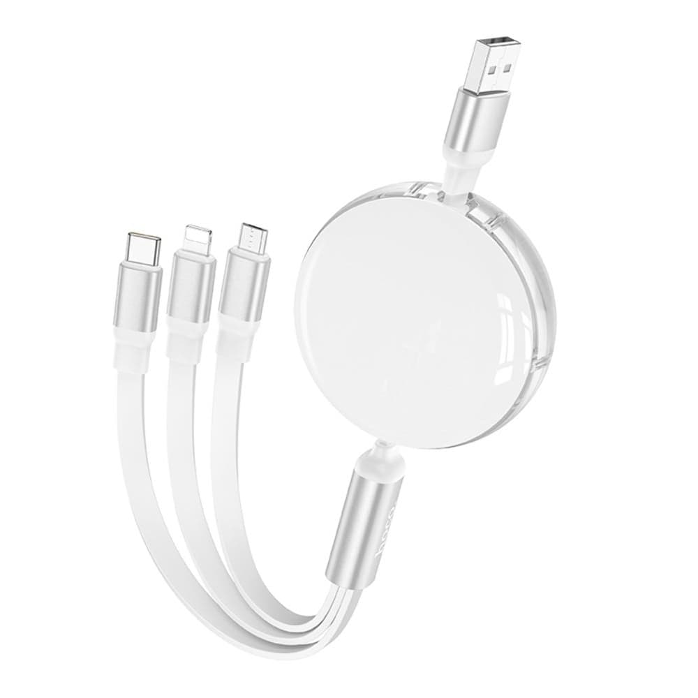 USB-������ Hoco X78, 3 � 1, USB �� Type-C/ Lightning/ MicroUSB, 100 ��, ����