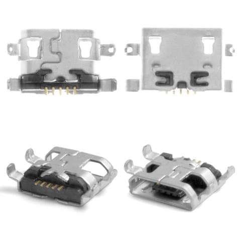 Коннектор зарядки Xiaomi Mi 1, Mi 1S, Alcatel One Touch 5020 MPop, One Touch 6030 Idol, One Touch 6032X Idol Alpha Slate, One Touch 7040 POP C7, One Touch 7040N Fierce 2, One Touch 7041D POP C7, 5 pin, micro-USB, Original (PRC), (гнездо, разъем, слот)