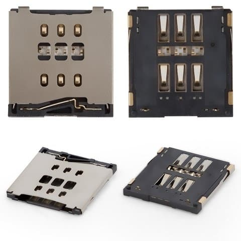 Коннектор SIM-карты Apple iPhone 6, iPhone 6 Plus, (гнездо, разъем, слот)