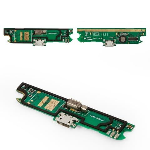 Плата зарядки Lenovo A830, шлейф коннектора зарядки, с микрофоном, с вибромотором, High Copy