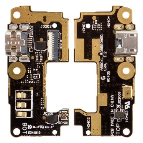Плата зарядки Asus Zenfone 5 (A500KL), шлейф коннектора зарядки, с микрофоном