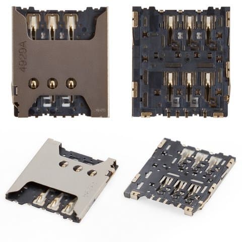 Коннектор SIM-карты Microsoft (Nokia) Lumia 430, Lumia 535 Dual SIM, RM-1090, Lumia 540 Dual SIM, Original (PRC), (гнездо, разъем, слот)