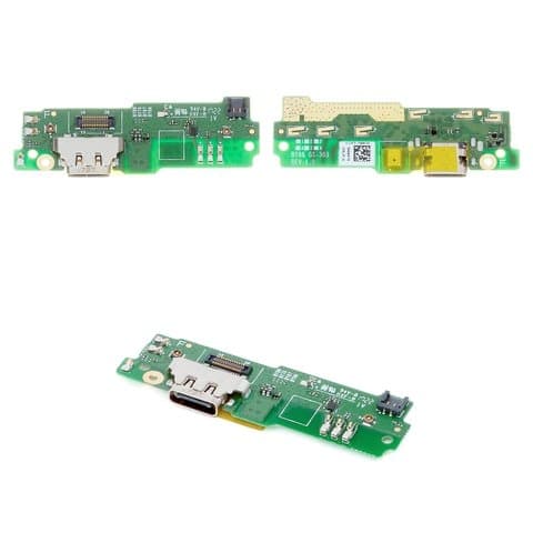 Плата зарядки Sony G3212 Xperia XA1 Ultra, G3221 Xperia XA1 Ultra, G3223 Xperia XA1 Ultra, шлейф коннектора зарядки, с микрофоном, High Copy