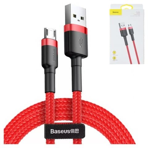 USB-������ Baseus, Micro-USB, 100 ��, � ���������� �������, 2.4 �, �������, CAMKLF-B09