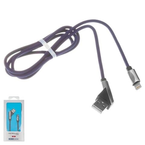 USB-������ Konfulon S68, Lightning, 2.1, 100 ��, �-��������, � ���������� �������, �����
