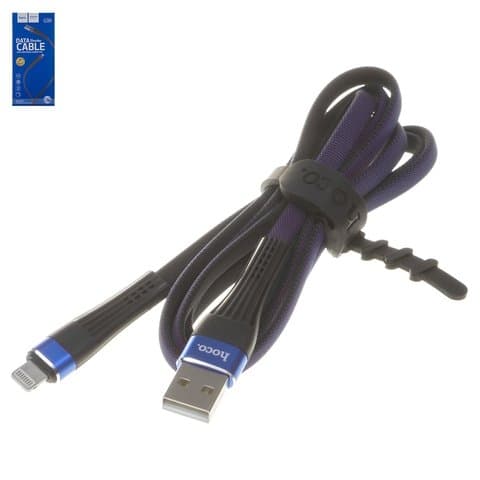 USB-������ Hoco U39, Lightning, 120 ��, �������, � ���������� �������, 2.4 �, ������, �����