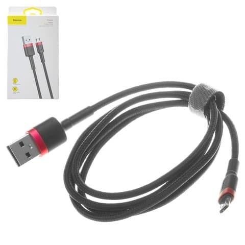 USB-������ Baseus, Micro-USB, 100 ��, �������������, � ���������� �������, 2.4 �, ������, �������, #CAMKLF-B91