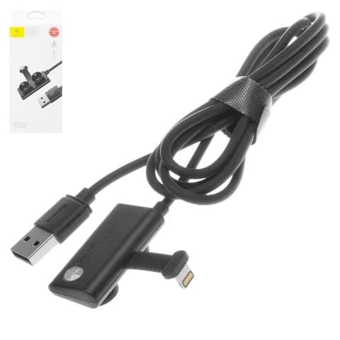 USB-������ Baseus, Lightning, 100 ��, � ����������, 2.4 �, ������, #CALXP-A01
