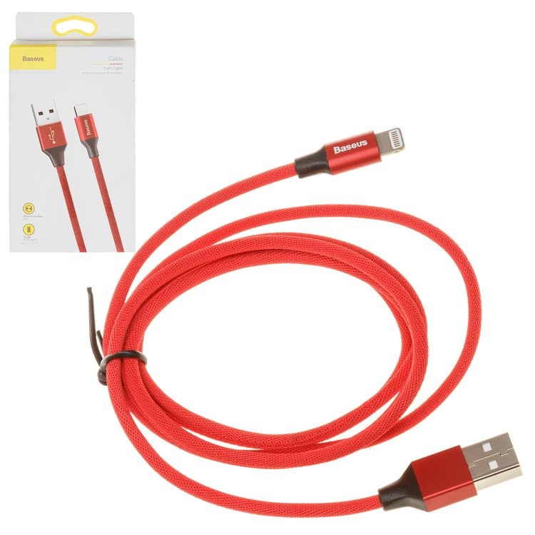 USB-������ Baseus, Lightning, 120 ��, � ���������� �������, 2.0 �, �������, #CALYW-09
