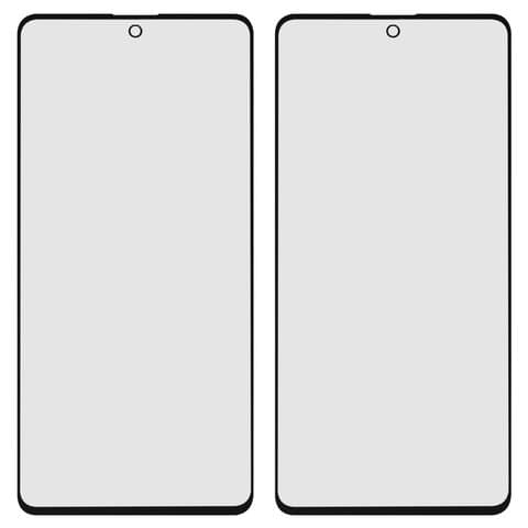 Стекло дисплея Samsung SM-A715 Galaxy A71, SM-G770 Galaxy S10 Lite, черное, с OCA-пленкой | стекло тачскрина