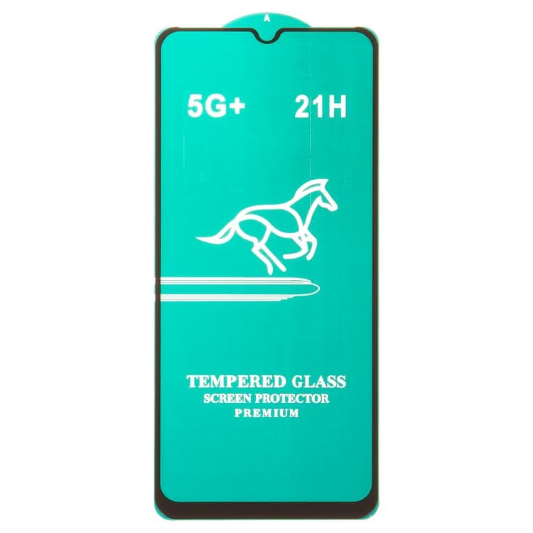 Захисне скло Samsung SM-A022 Galaxy A02, чорне, iNobi, Full Glue, клей на усій поверхні, сумісне з чохлом | Закаленное защитное стекло