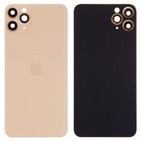 Задня кришка Apple iPhone 11 Pro Max, золотиста, Matte Gold, із склом камери, Original (PRC) | корпус, крышка аккумулятора, АКБ, батареи