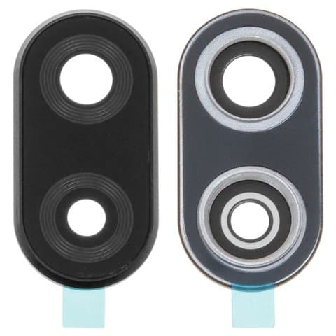 Стекло камеры Huawei P Smart Plus (2019), черное, с ободком корпуса, Original (PRC)