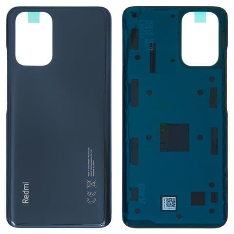 Задня кришка Xiaomi Redmi Note 10, M2101K7AI, чорна, сіра, Shadow Black, Onyx Gray, Original (PRC) | корпус, задняя панель аккумулятора, АКБ, батареи