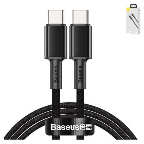 USB-������ Baseus High Density Braided, Type-C, 200 ��, � ���������� �������, Type-C �� Type-C, 5.0 �, ������, #CATGD-A01