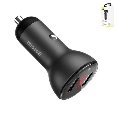 ������������� �������� ������� Baseus Digital Display Dual SCP, �����, Quick Charge, 45 ��, CCBX-B0G | �������, �������� ����������