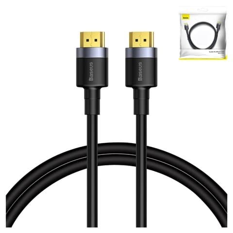 HDMI-Кабель на HDMI Baseus Cafule, 200 см, чорний, #CADKLF-F01