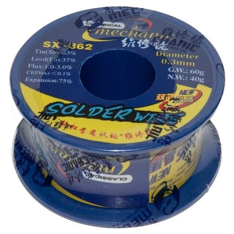 ������ Mechanic SX-862, Sn 63%, Pb 37%, ���� 1-3%, 0,3 ��, 60 �