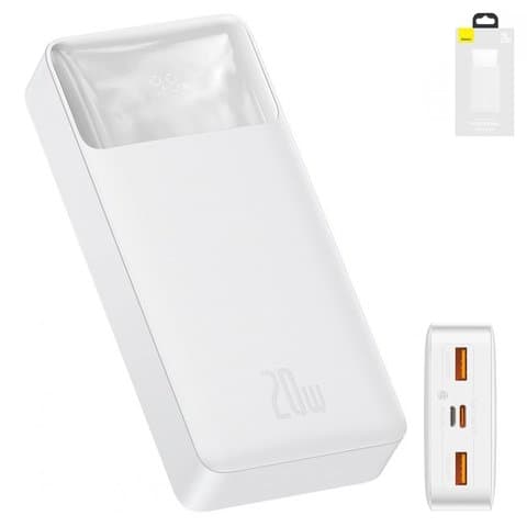 Power bank Baseus Bipow, 20000 mAh, � ��������, c �������, ����, Quick Charge, 20 ��, #PPDML-M02