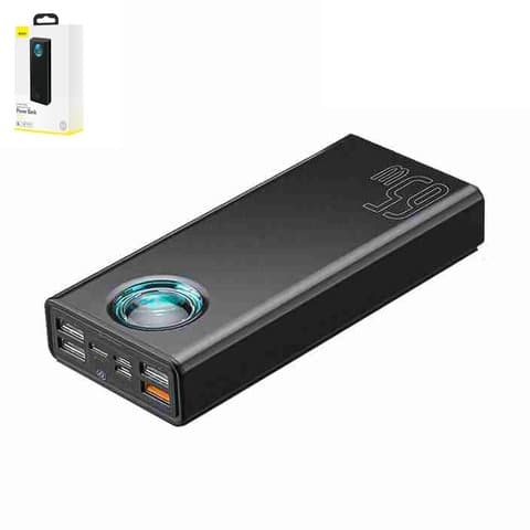 Power bank Baseus Amblight, 30000 mAh, с дисплеем, c кабелем, чорний, Quick Charge, 65 Вт, #PPLG-A01